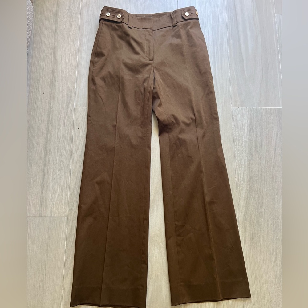 MaxMara Chocolate Wide-Leg Dress Pants US 8
